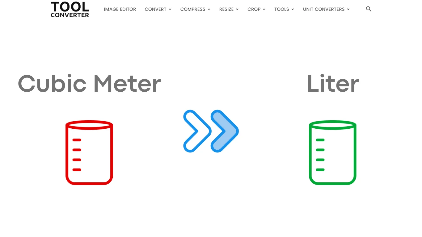 Cubic Meter To Liter Converter