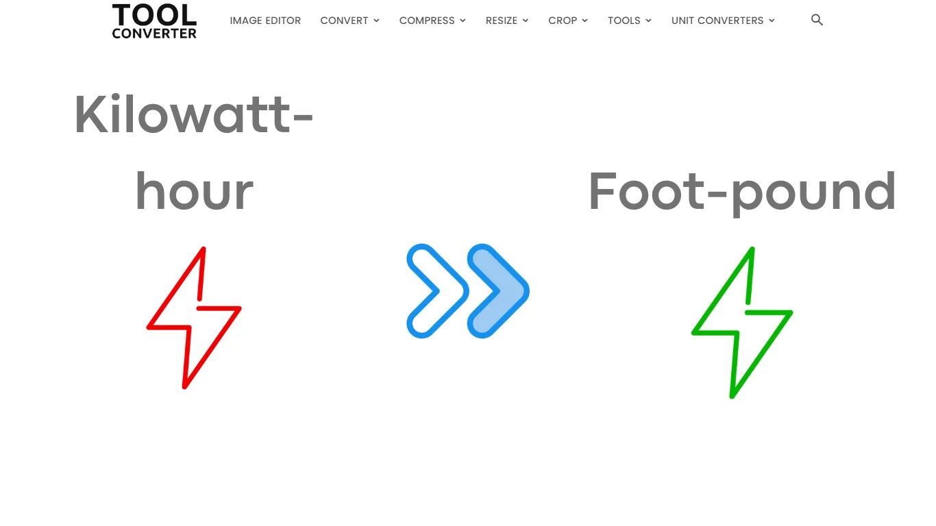 kilowatt hour to foot pound converter